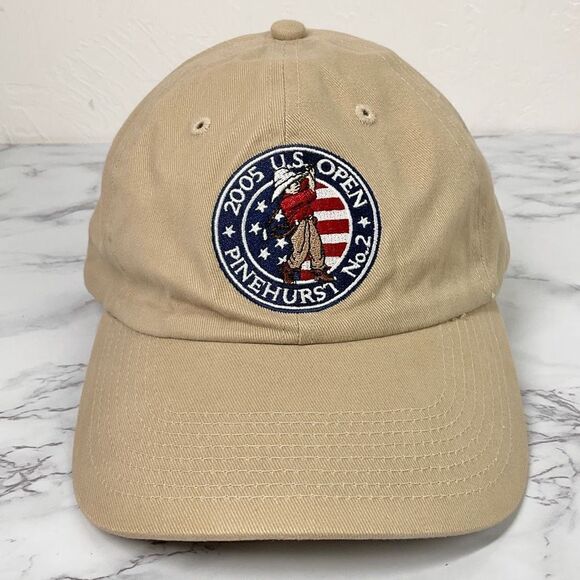 US Open 2005 Pinehurst Khaki USGA Member Adjustable Golf Hat Cap - Picture 5 of 5